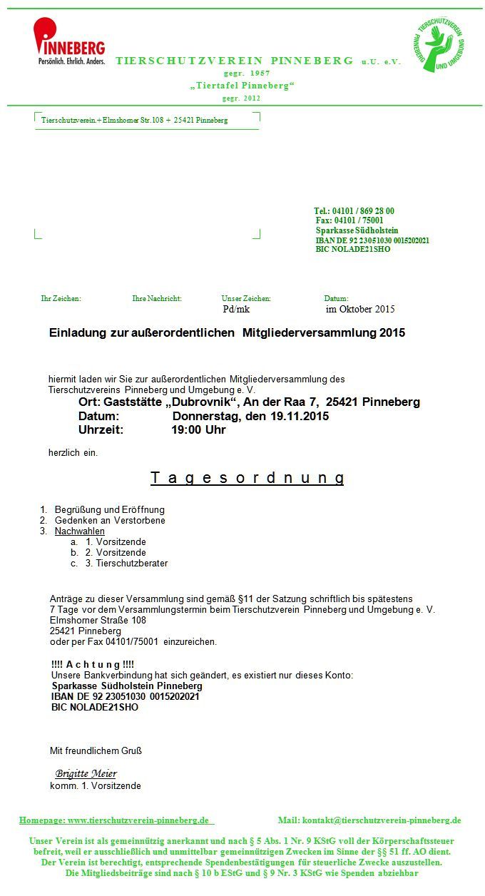 Einladung