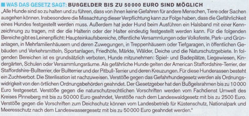 2013-02-20 Pressebericht zur Leinenpflicht für Hunde